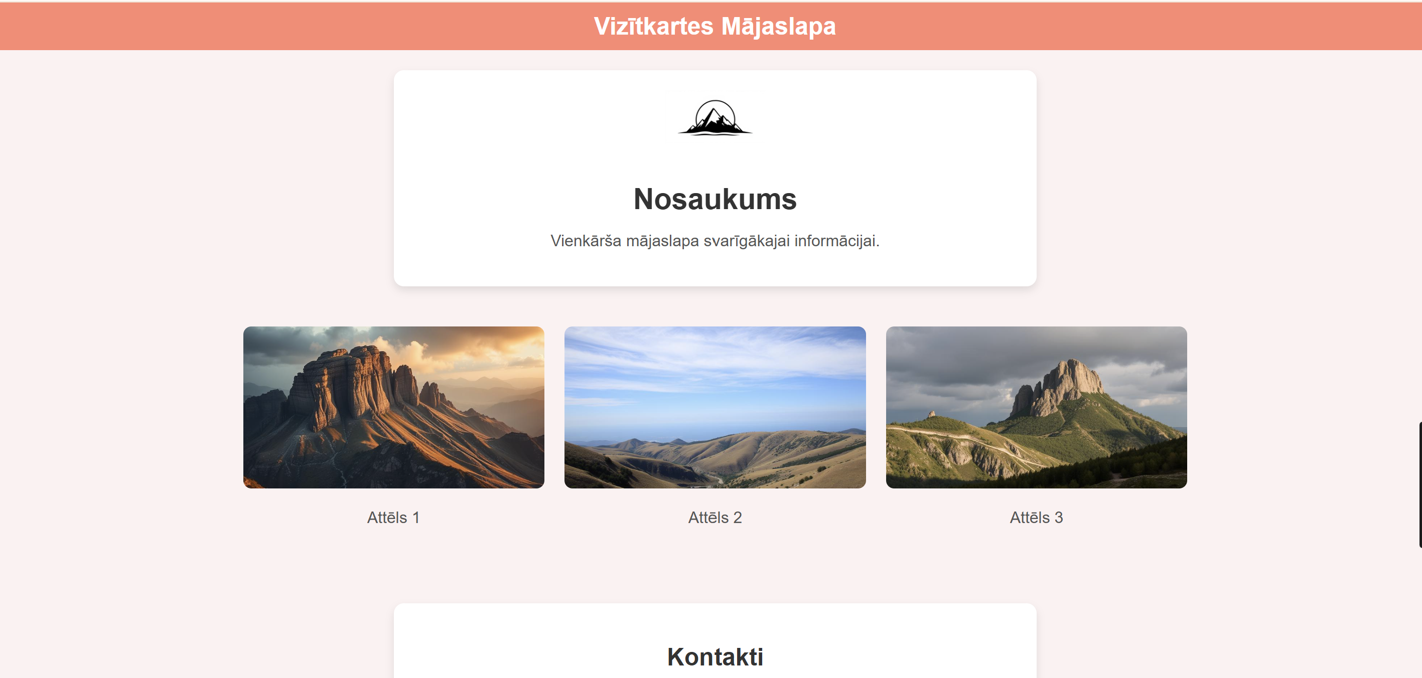 Vizītkartes Lapa
